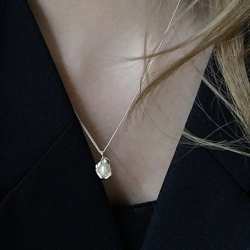 Collier Cœur Asymétrique en Argent 925 – Style Hip Hop, Bijou Femme, Idée Cadeau