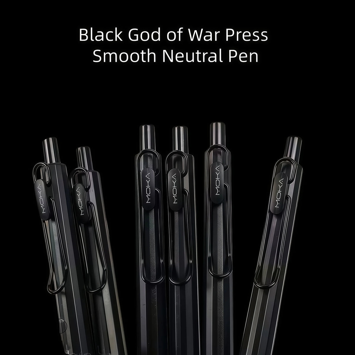 Premium Black Gel Pens – 6-Pack