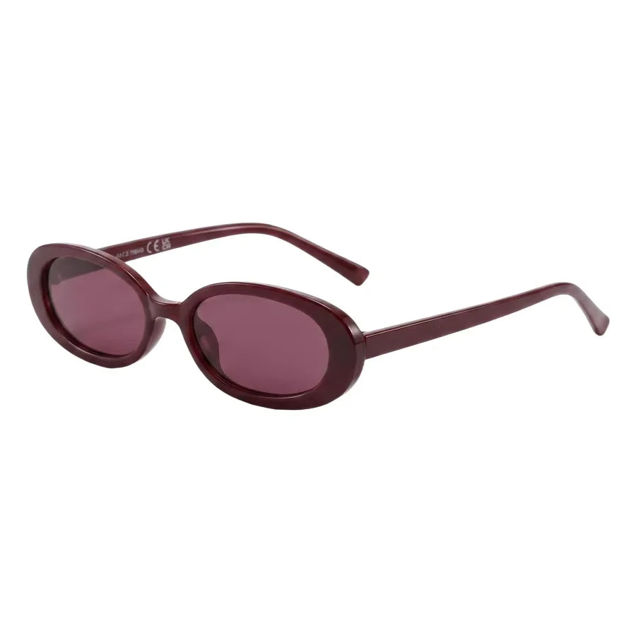 Lunettes de Soleil Ovales Vintage Femme – Style Rétro Luxe, Protection UV
