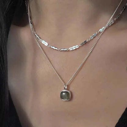 Collier Cœur Asymétrique en Argent 925 – Style Hip Hop, Bijou Femme, Idée Cadeau