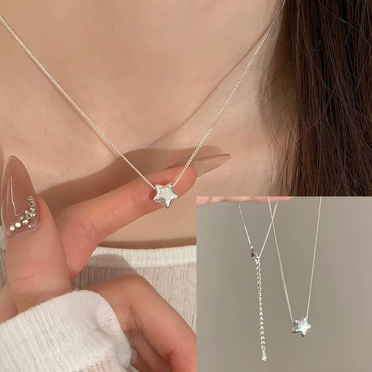 Collier Cœur Asymétrique en Argent 925 – Style Hip Hop, Bijou Femme, Idée Cadeau