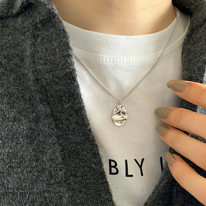Collier Cœur Asymétrique en Argent 925 – Style Hip Hop, Bijou Femme, Idée Cadeau