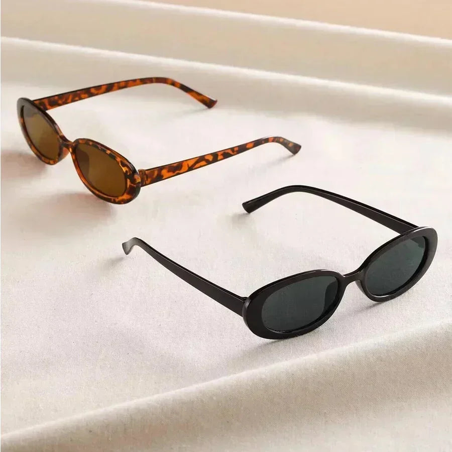 Lunettes de Soleil Ovales Vintage Femme – Style Rétro Luxe, Protection UV