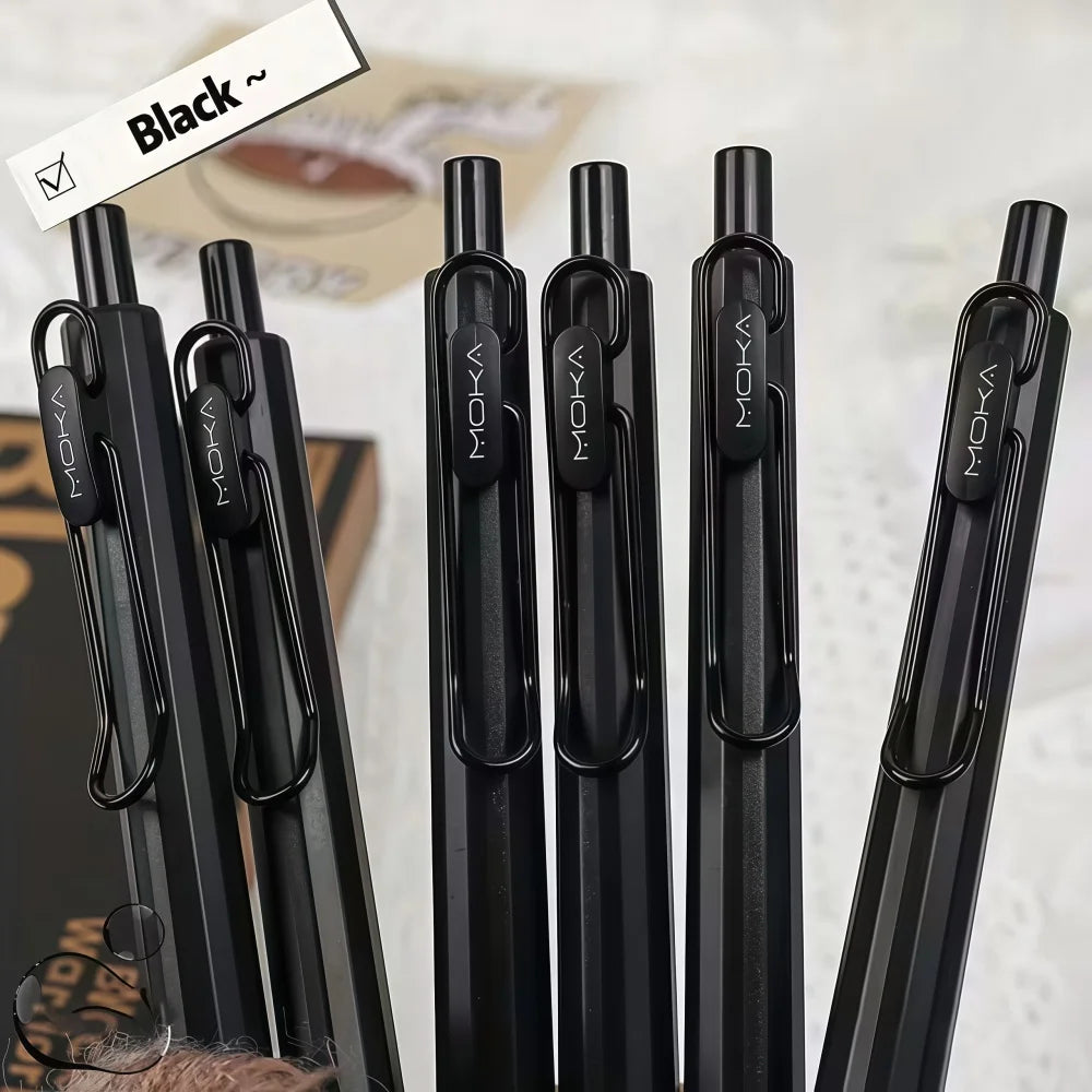 Premium Black Gel Pens – 6-Pack