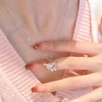 Collier Cœur Asymétrique en Argent 925 – Style Hip Hop, Bijou Femme, Idée Cadeau