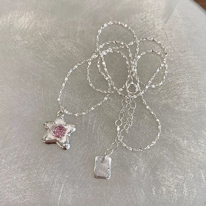 Collier Cœur Asymétrique en Argent 925 – Style Hip Hop, Bijou Femme, Idée Cadeau