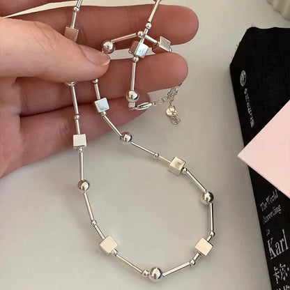 Collier Cœur Asymétrique en Argent 925 – Style Hip Hop, Bijou Femme, Idée Cadeau