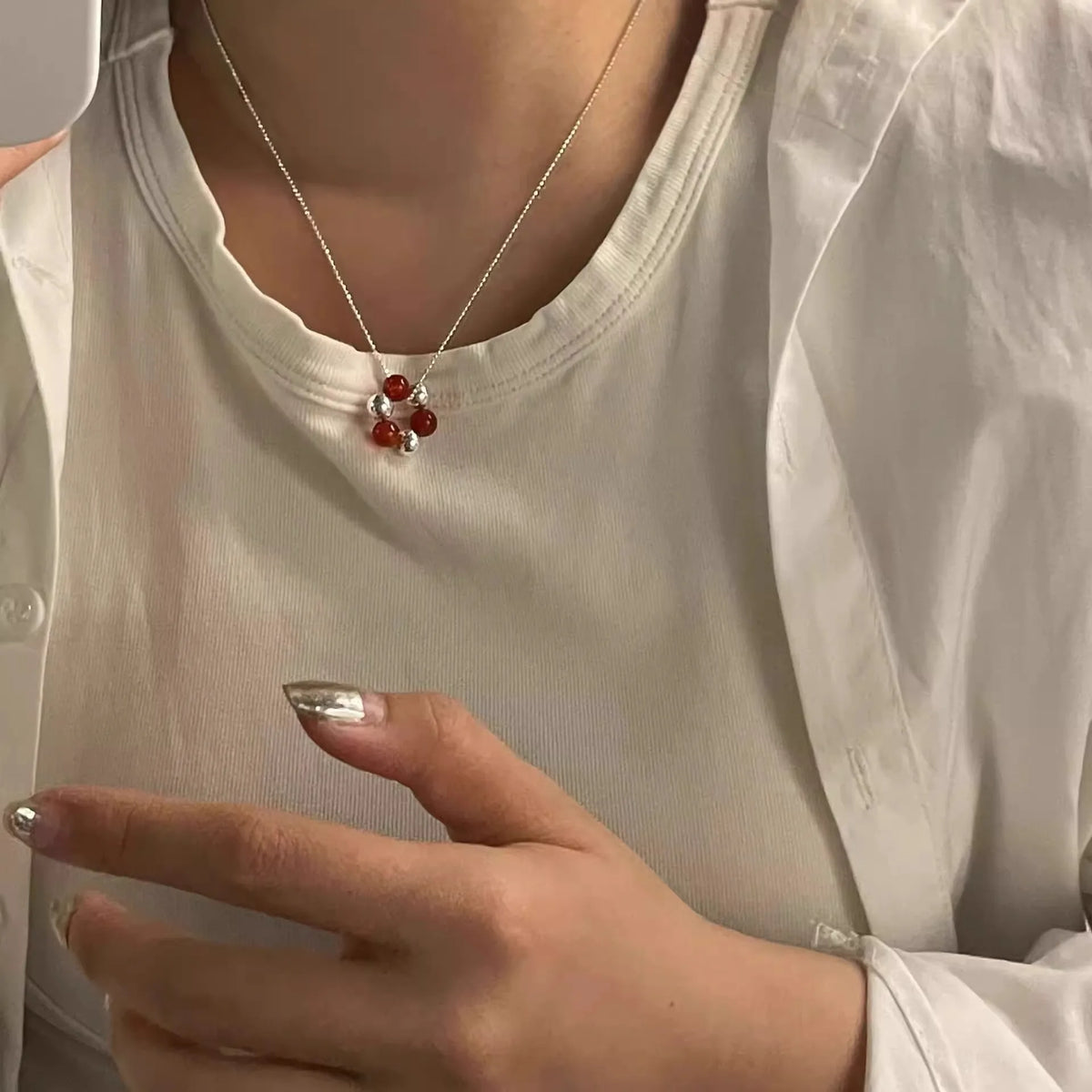 Collier Cœur Asymétrique en Argent 925 – Style Hip Hop, Bijou Femme, Idée Cadeau