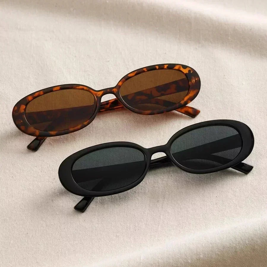 Lunettes de Soleil Ovales Vintage Femme – Style Rétro Luxe, Protection UV