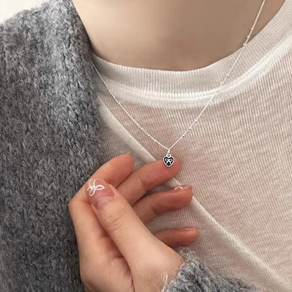 Collier Cœur Asymétrique en Argent 925 – Style Hip Hop, Bijou Femme, Idée Cadeau