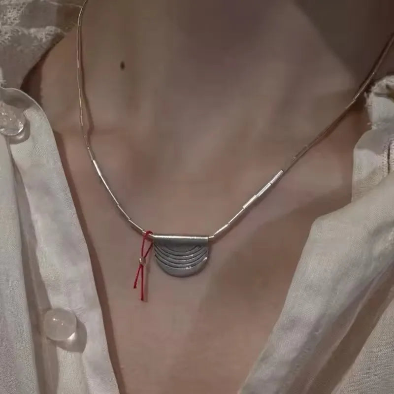 Collier Cœur Asymétrique en Argent 925 – Style Hip Hop, Bijou Femme, Idée Cadeau