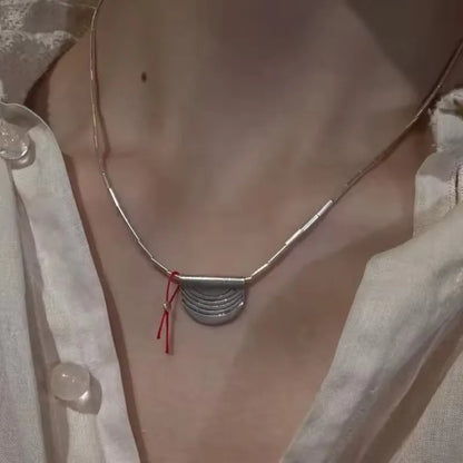 Collier Cœur Asymétrique en Argent 925 – Style Hip Hop, Bijou Femme, Idée Cadeau