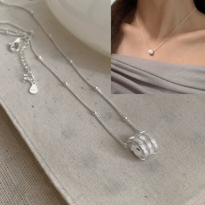 Collier Cœur Asymétrique en Argent 925 – Style Hip Hop, Bijou Femme, Idée Cadeau