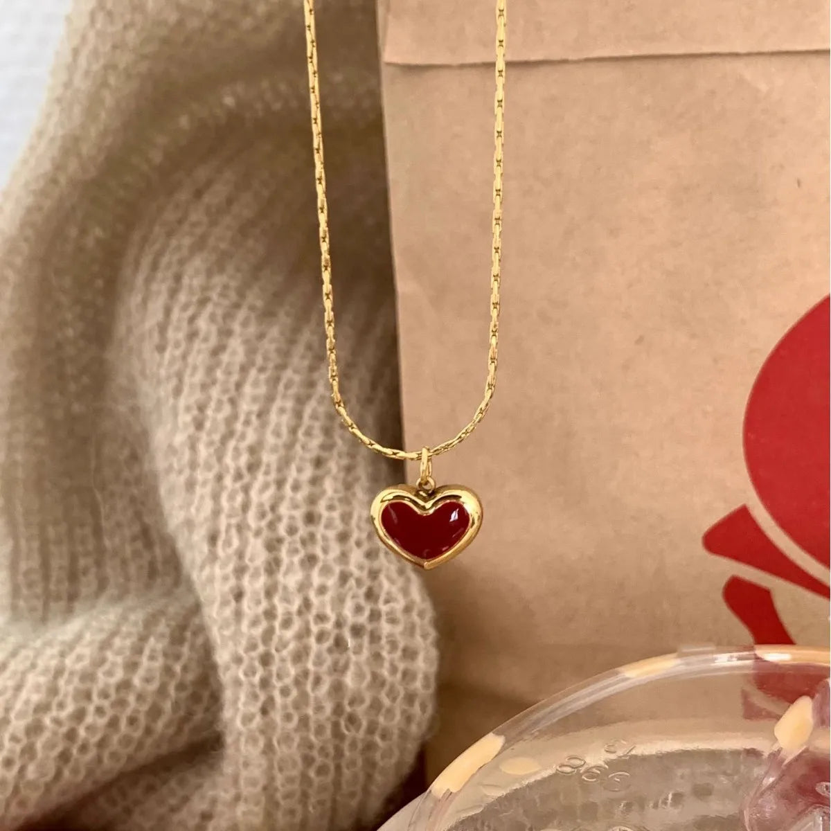 Collier Cœur Asymétrique en Argent 925 – Style Hip Hop, Bijou Femme, Idée Cadeau