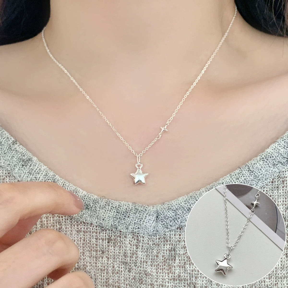 Collier Cœur Asymétrique en Argent 925 – Style Hip Hop, Bijou Femme, Idée Cadeau