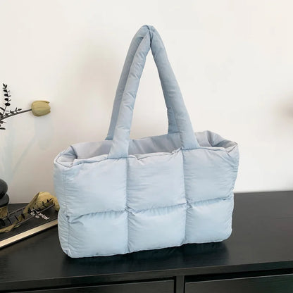 Sac Tote Matelassé à Carreaux Femme – Grande Capacité, Style Rétro, Bandoulière Douce