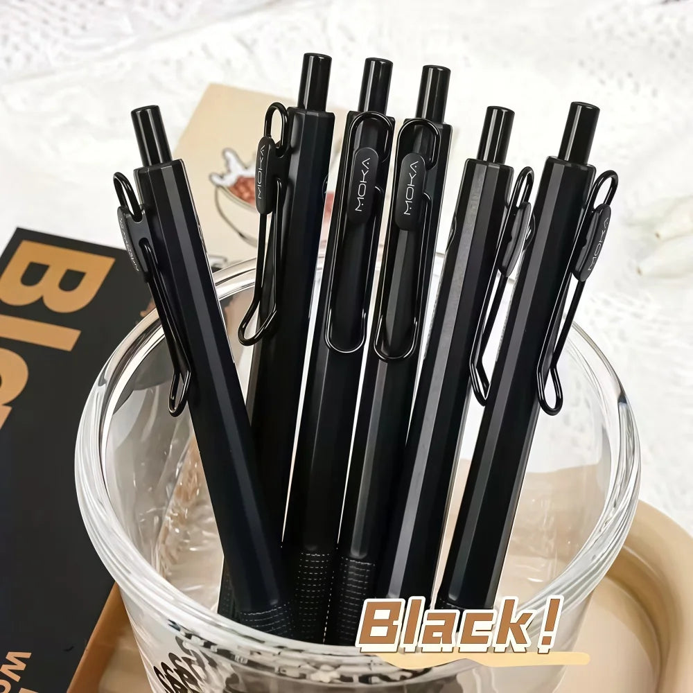 Premium Black Gel Pens – 6-Pack