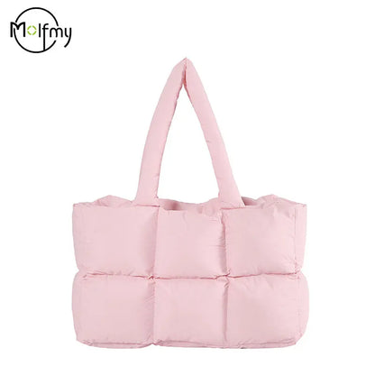 Sac Tote Matelassé à Carreaux Femme – Grande Capacité, Style Rétro, Bandoulière Douce