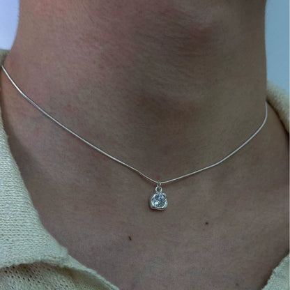 Collier Cœur Asymétrique en Argent 925 – Style Hip Hop, Bijou Femme, Idée Cadeau