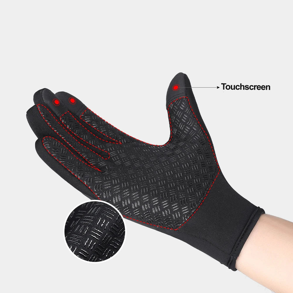 Winter Fleece‑Lined Cycling Gloves