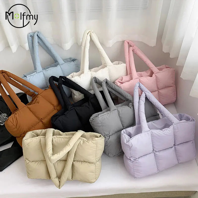 Sac Tote Matelassé à Carreaux Femme – Grande Capacité, Style Rétro, Bandoulière Douce
