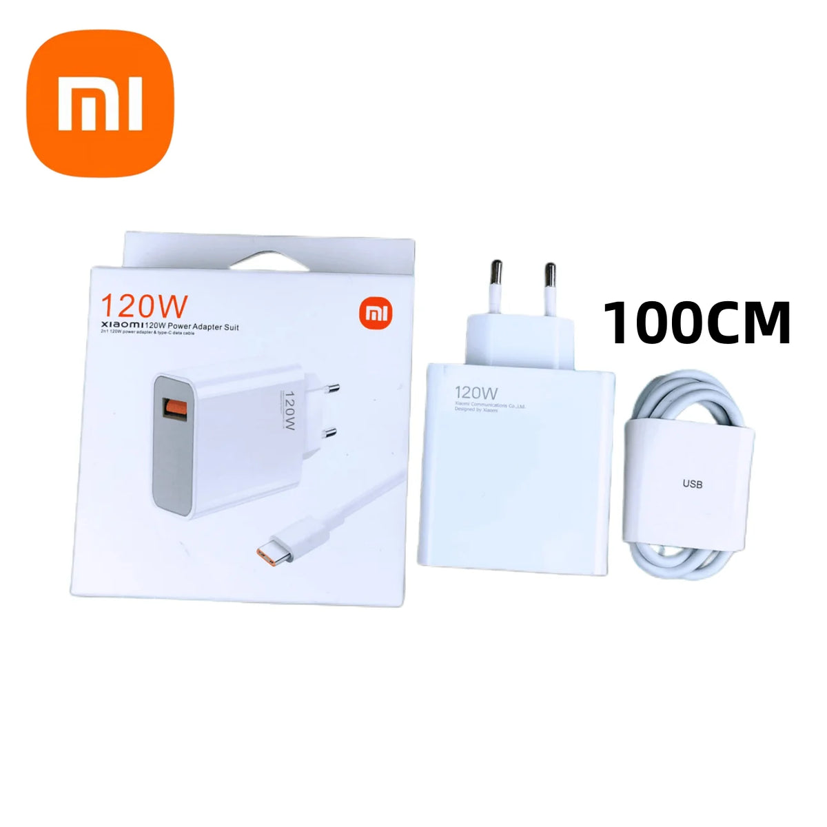Chargeur Xiaomi Original 120W GaN – Charge Turbo USB-C, Compatible Xiaomi Redmi Mi Series